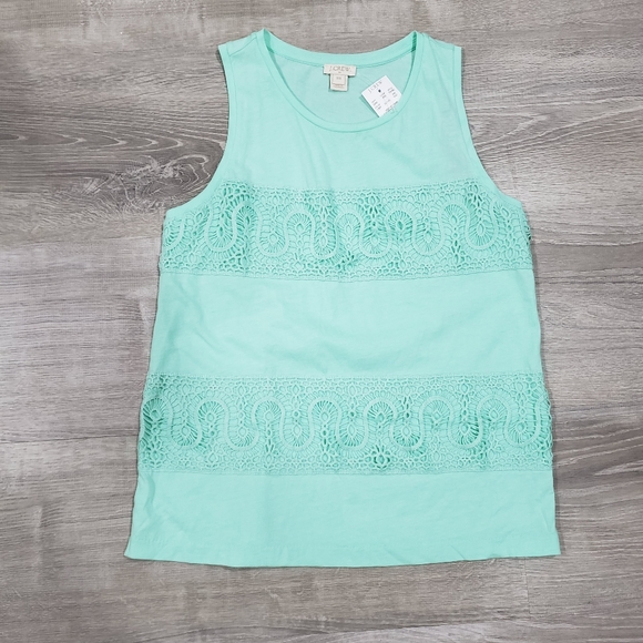 J. Crew Tops - J.Crew Aqua Scoopneck Tank